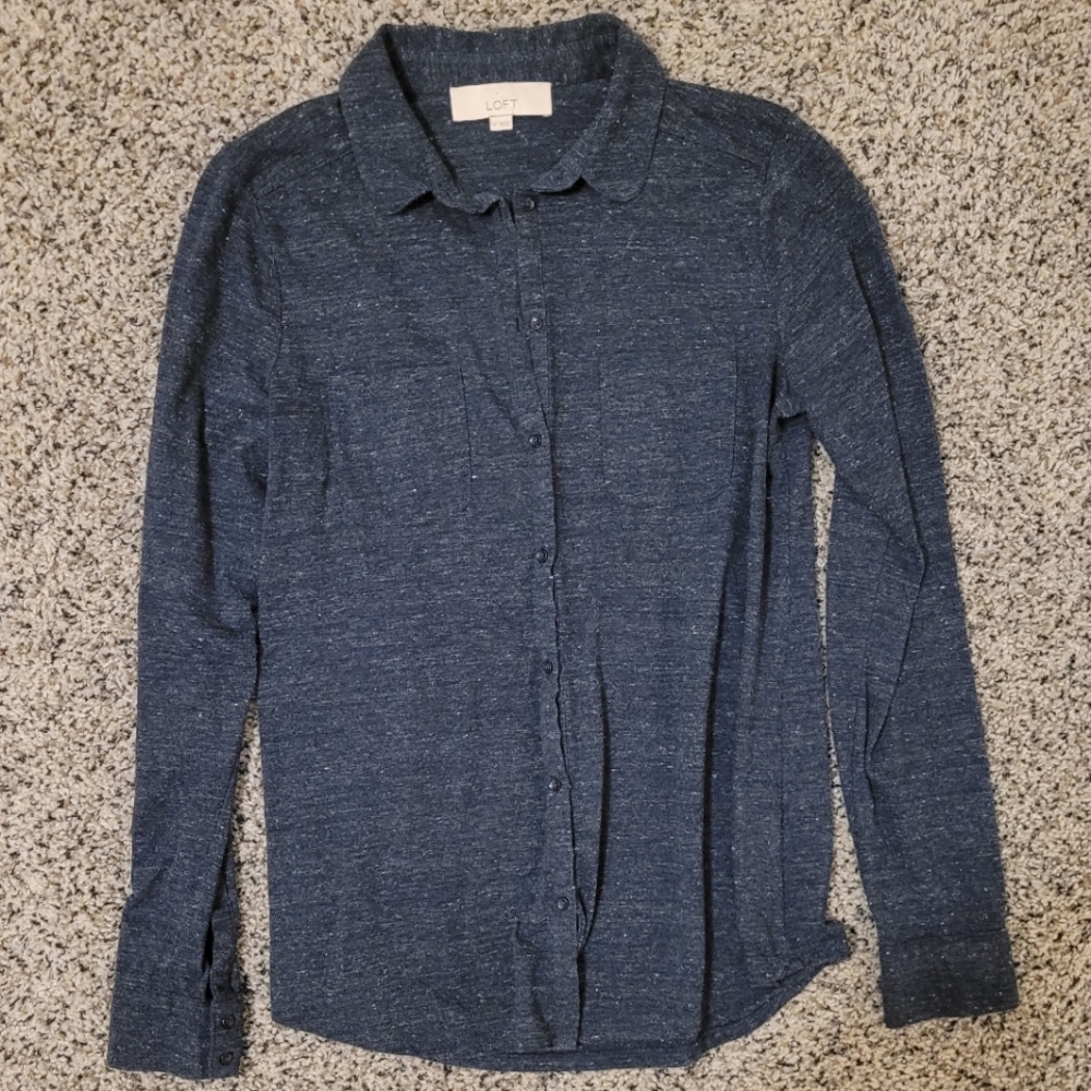 LOFT Soft Button Down Top